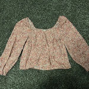 Off the shoulder flower shirt